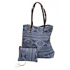 Jozemiek Go2Beach shopper / tassen set Aztek blue
