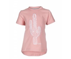 nOeser shirtje pink met geborduurde cactus