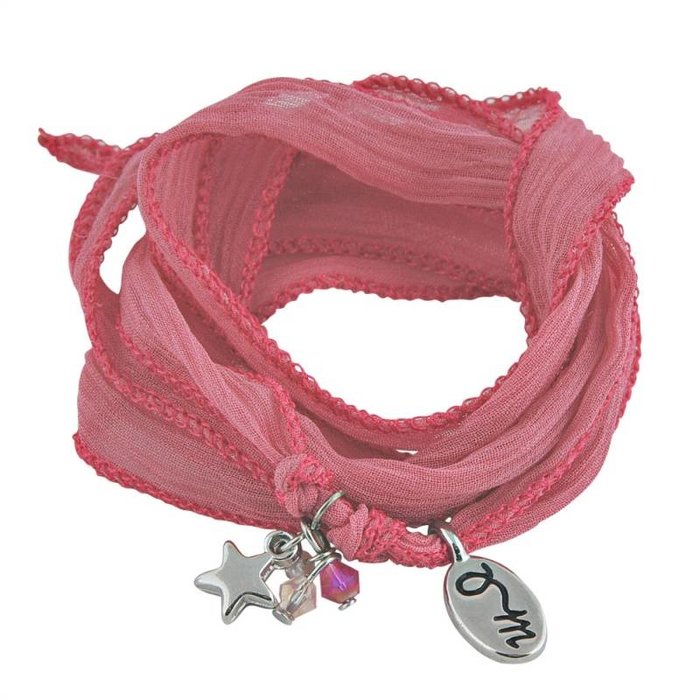 Jozemiek RAKHI zijden wikkelarmband Blush Pink