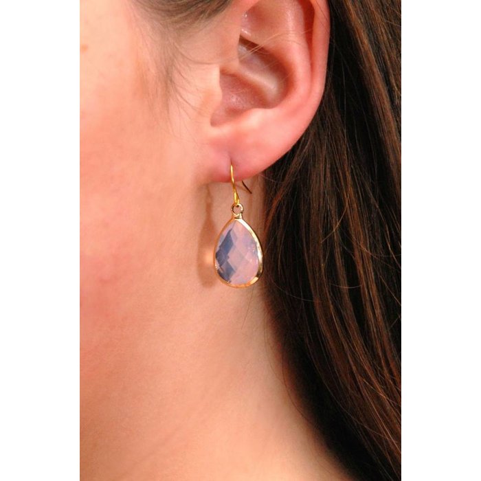 Jozemiek damesoorbellen tear drops soft pink
