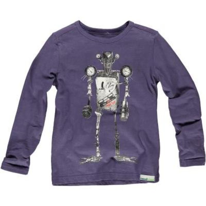 Moodstreet- vrolijke prints en lekker eigenwijs shirt vintage robot purple