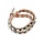 Stoere armband bruin leer met studs