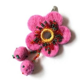 Cute Factory Fairtrade haarknipje roze