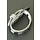 Stoere leren armband zilver