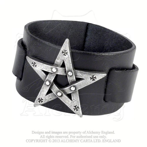 Lederarmband Pentagramm 