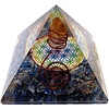 Orgonit Pyramide mit Lapislazuli und Blume des Lebens
