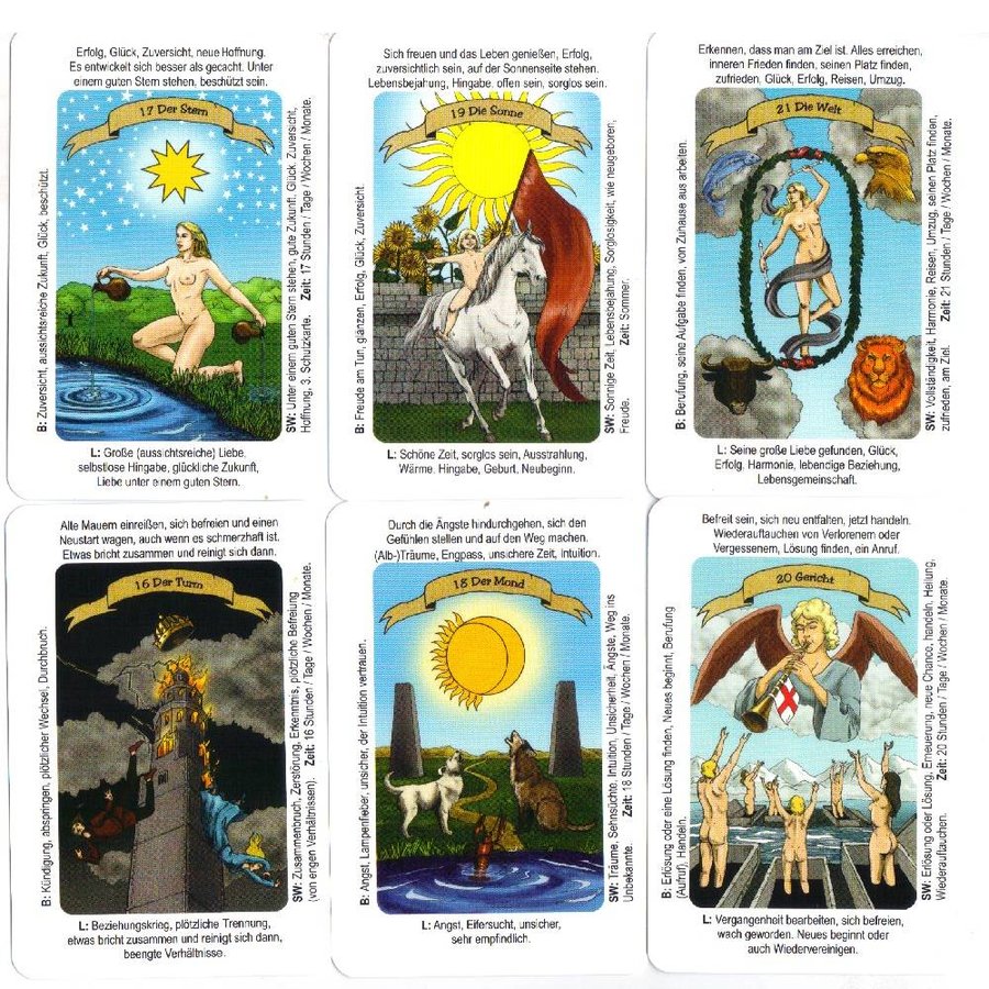 Tarot mit Deutungstexten auf jeder Karte für einen leichteren Start-3