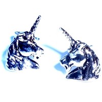 thumb-Einhorn Ohrringe, Sterling Silber-4