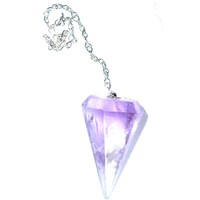 thumb-Amethyst Pendel mit Silberkette-4