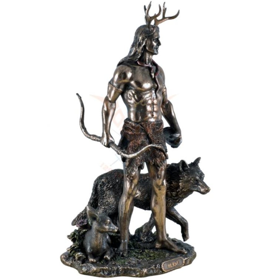 Cernunnos / Herne aus Polyresin, bronziert-3