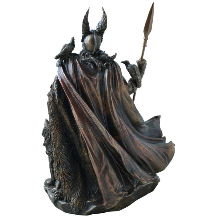 Odin, der Allvater aus Polyresin, bronziert-5