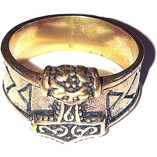 Thor Hammer Ring Bronze 