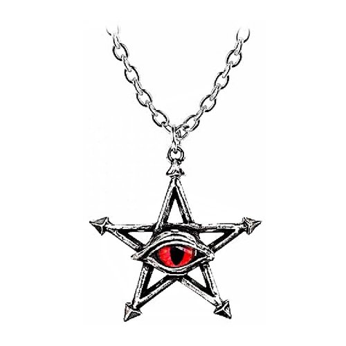 Pentagramm mit Auge "Red Curse" 