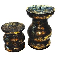 thumb-Kerzenständer Schwarz/Gold-2