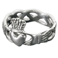 thumb-Schön gearbeiteter Claddagh Ring aus 925 Sterling Silber-1