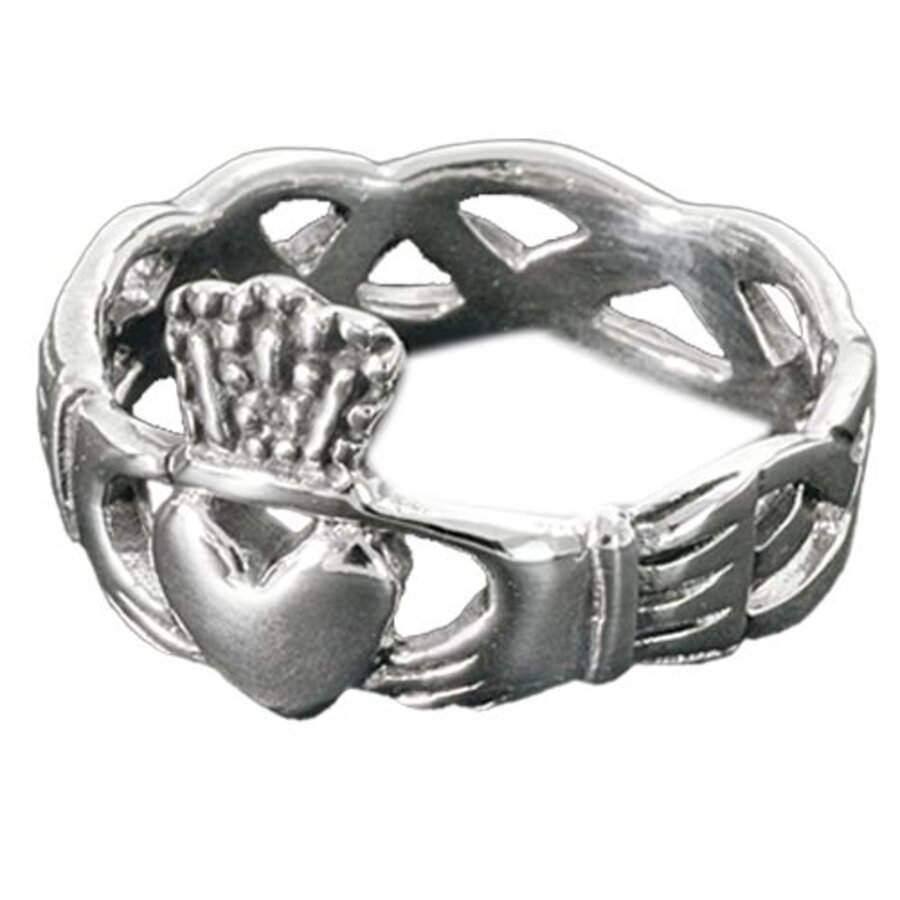 Schön gearbeiteter Claddagh Ring aus 925 Sterling Silber-1