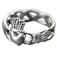 thumb-Schön gearbeiteter Claddagh Ring aus 925 Sterling Silber-2