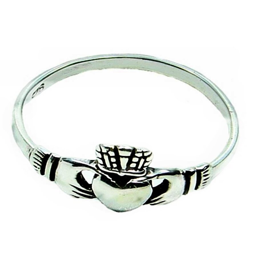 Schön gearbeiteter Claddagh Ring aus 925 Sterling Silber-2