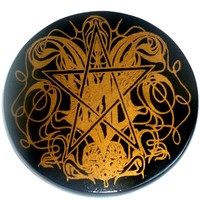 thumb-Altarpentakel "Gothic" mit Pentagramm-1