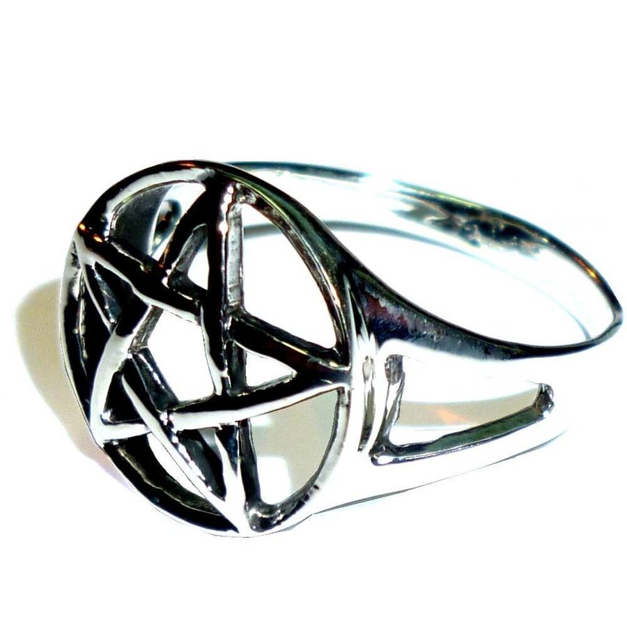 Pentagramm Ring 925-Silber-1