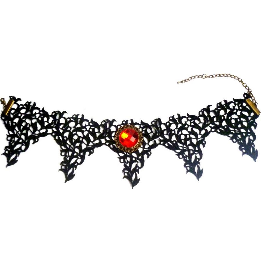 Bat Wings Spitzen Halsband-1