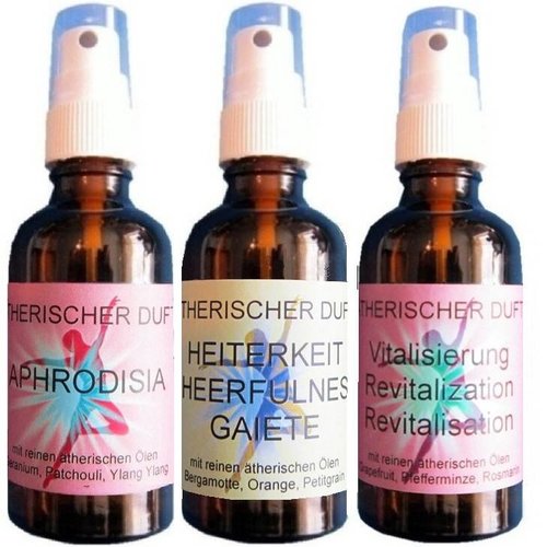 Raumsprays Vitalisierung, Aphrodisia & Heiterkeit 