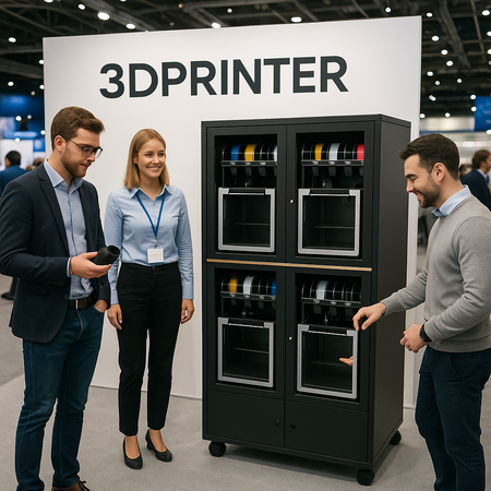 AMPC AMstation is a robust and efficient solution for safely and securely housing multiple 3D printers.