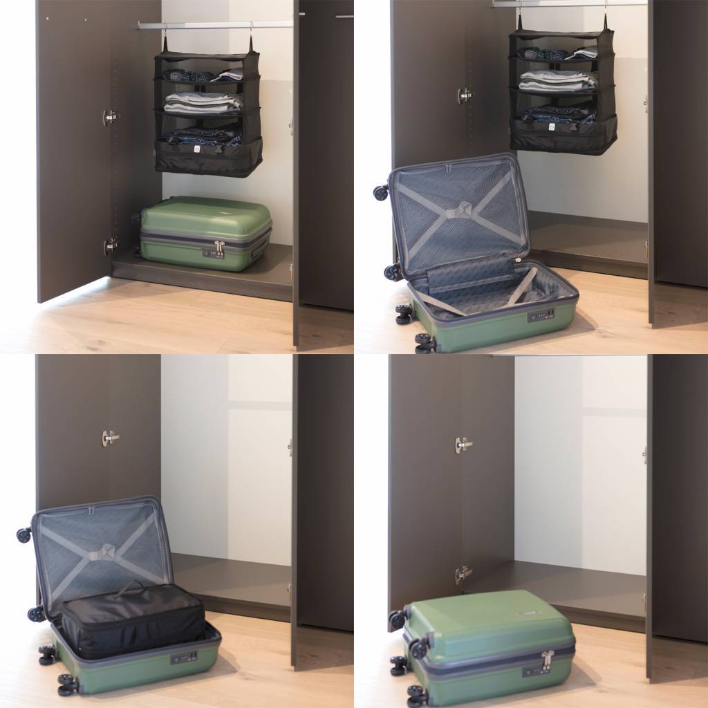 Luggage Closet Organizer voor handbagage €22,95 VacuumzakkenSpecialist