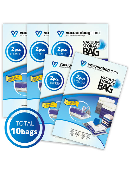 Vacuumbag.com Vacuumzakken voor Tuinkussens Pakket [Set 10 zakken]