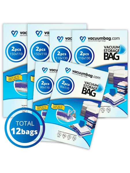 Vacuumbag.com Vacuumzakken Pakket Home Large Bags [Set 12 zakken]