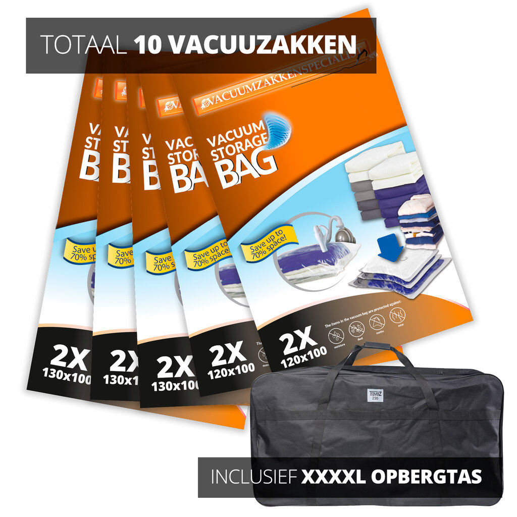 Pro Pakket Vacuumzakken voor tuinkussen + opbergtas [Set 10 Vacuumzakkenopbergtas]