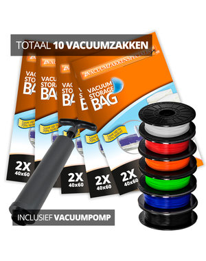 Pro Pakket Vacuumzakken voor Filament [Set 10 zakken + Pomp]