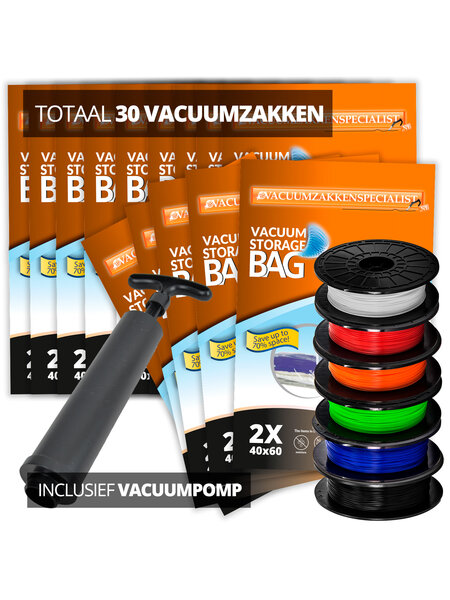 Pro Vacuumzakken Pakket XL voor Filament [Set 30 Vacuumzakken+pomp]