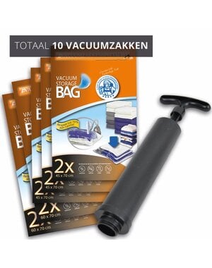 Pro Pakket Vacuumzakken Travel [Set 10 zakken + Pomp]