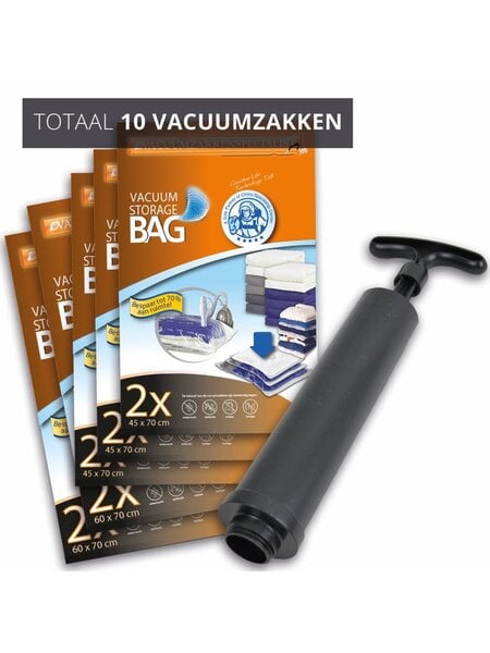 Pro Pakket Vacuumzakken Travel [Set 10 zakken + Pomp]
