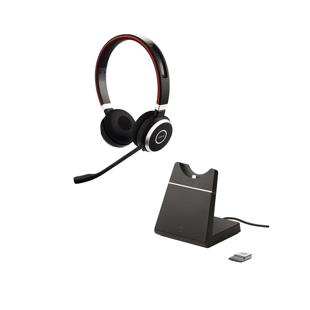 Evolve 65 UC Stereo inc. charging stand