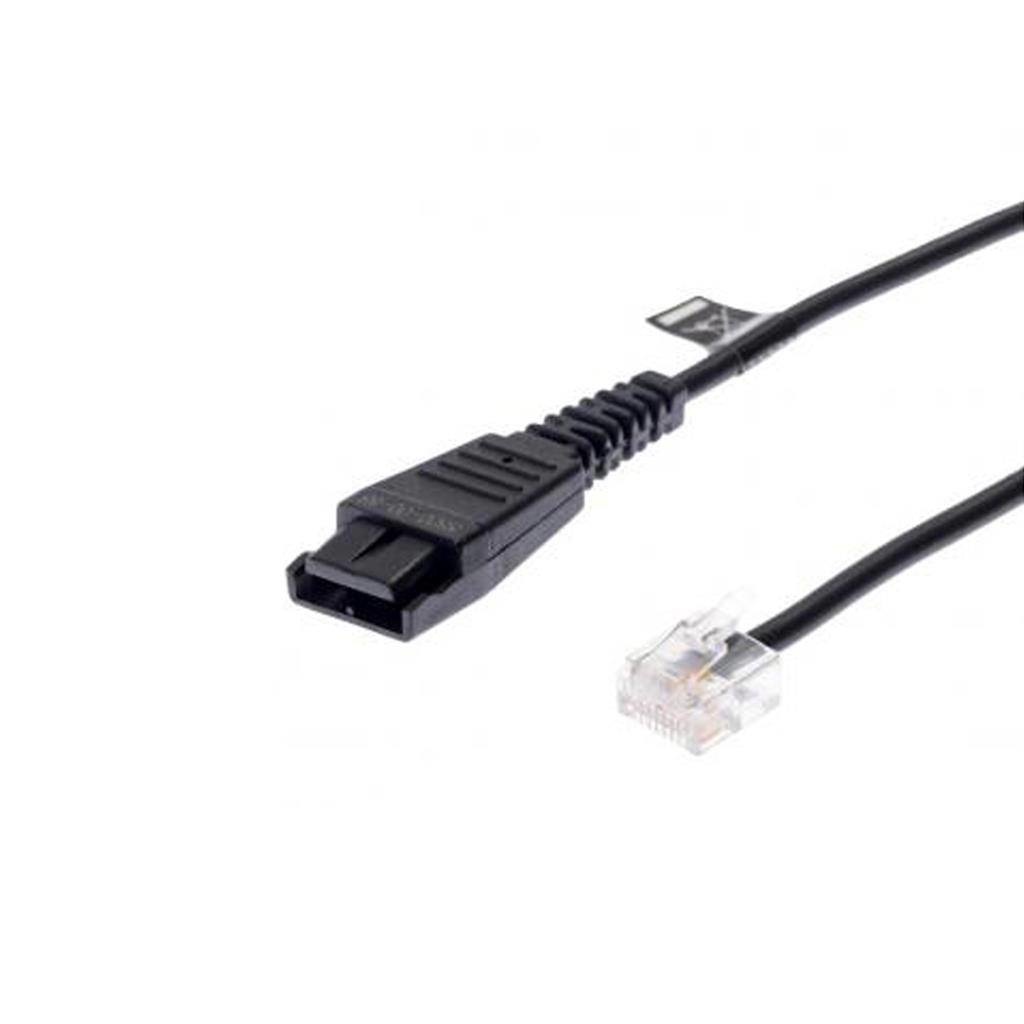 QD cord to RJ10 - straight - Agfeo ST40