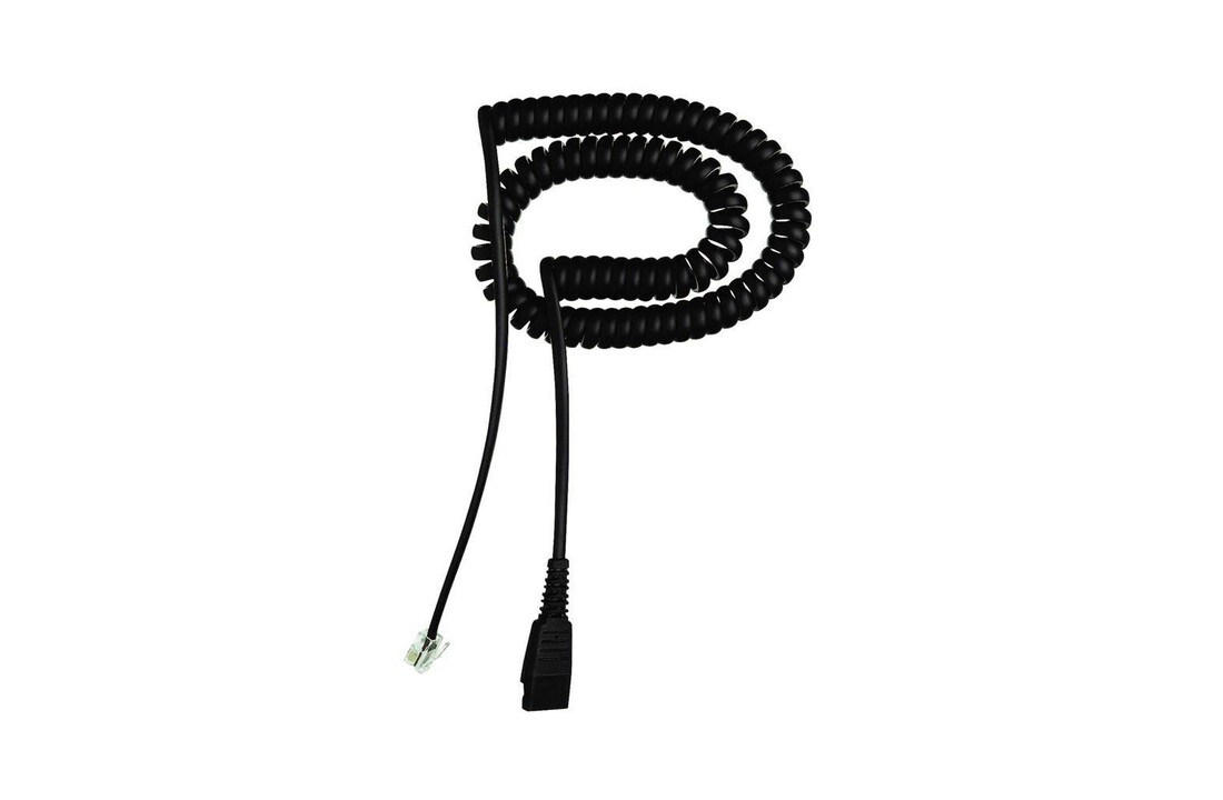 QD cord to RJ10 - coiled - 0.5m-2m - Ascom