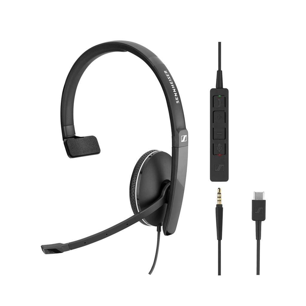 SC135 Mono Headset met USB-C en 3,5mm jack