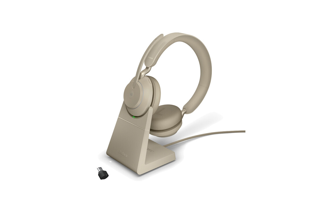 Evolve2 65 MS Stereo USB-C STAND (BEIGE) Microsoft Teams & SfB