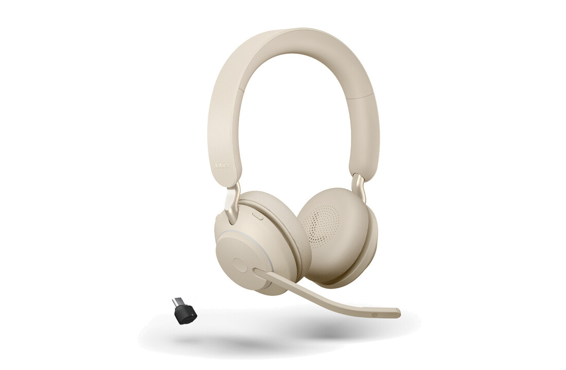 Evolve2 65 MS Stereo USB-C STAND (BEIGE) Microsoft Teams & SfB