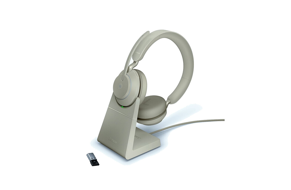 Evolve2 65 MS Stereo USB-A STAND (BEIGE) Microsoft Teams & Sfb