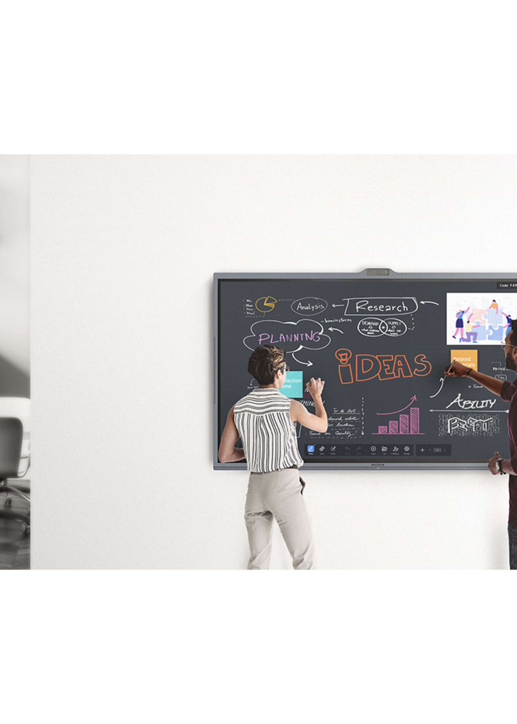 V6530 - MAXHUB ViewPro, 65" All-in-One Conference IFP, ex PC