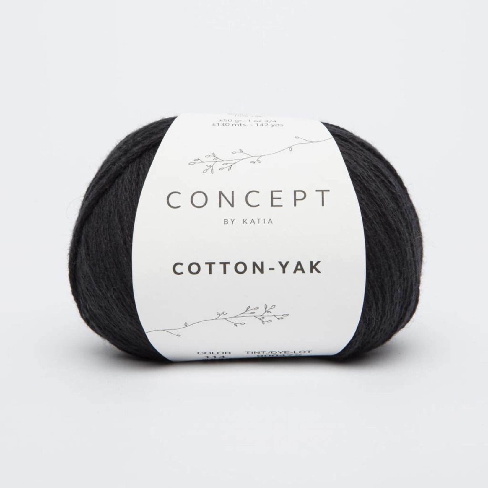Katia Cotton Yak 114 Zwart - Concept Collectie