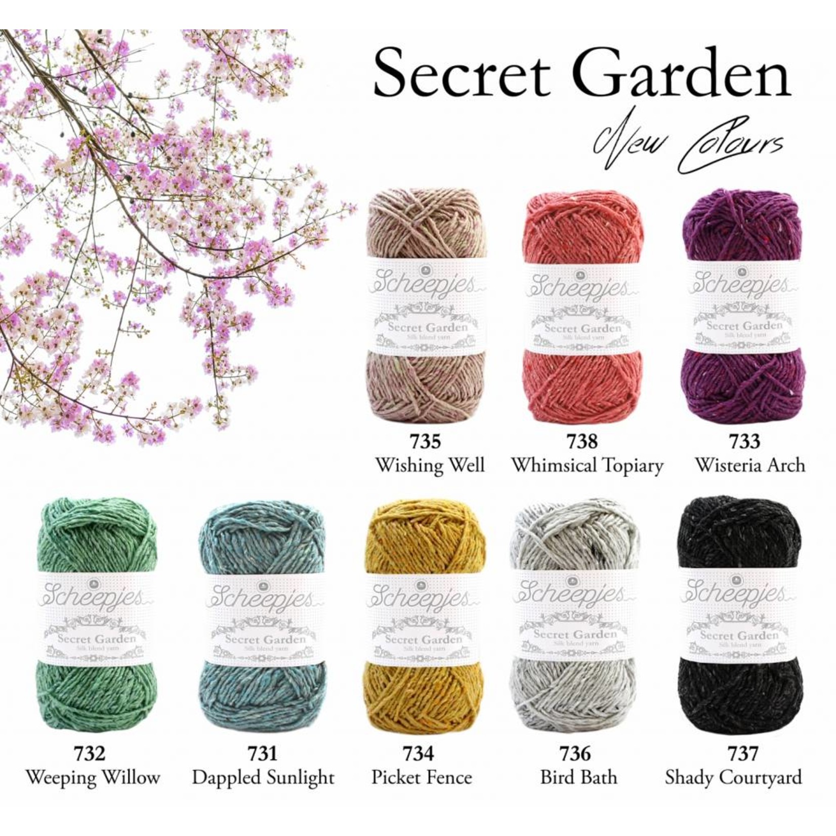 Scheepjes Secret Garden 734 Picket Fence - Haak en breigaren met zijde