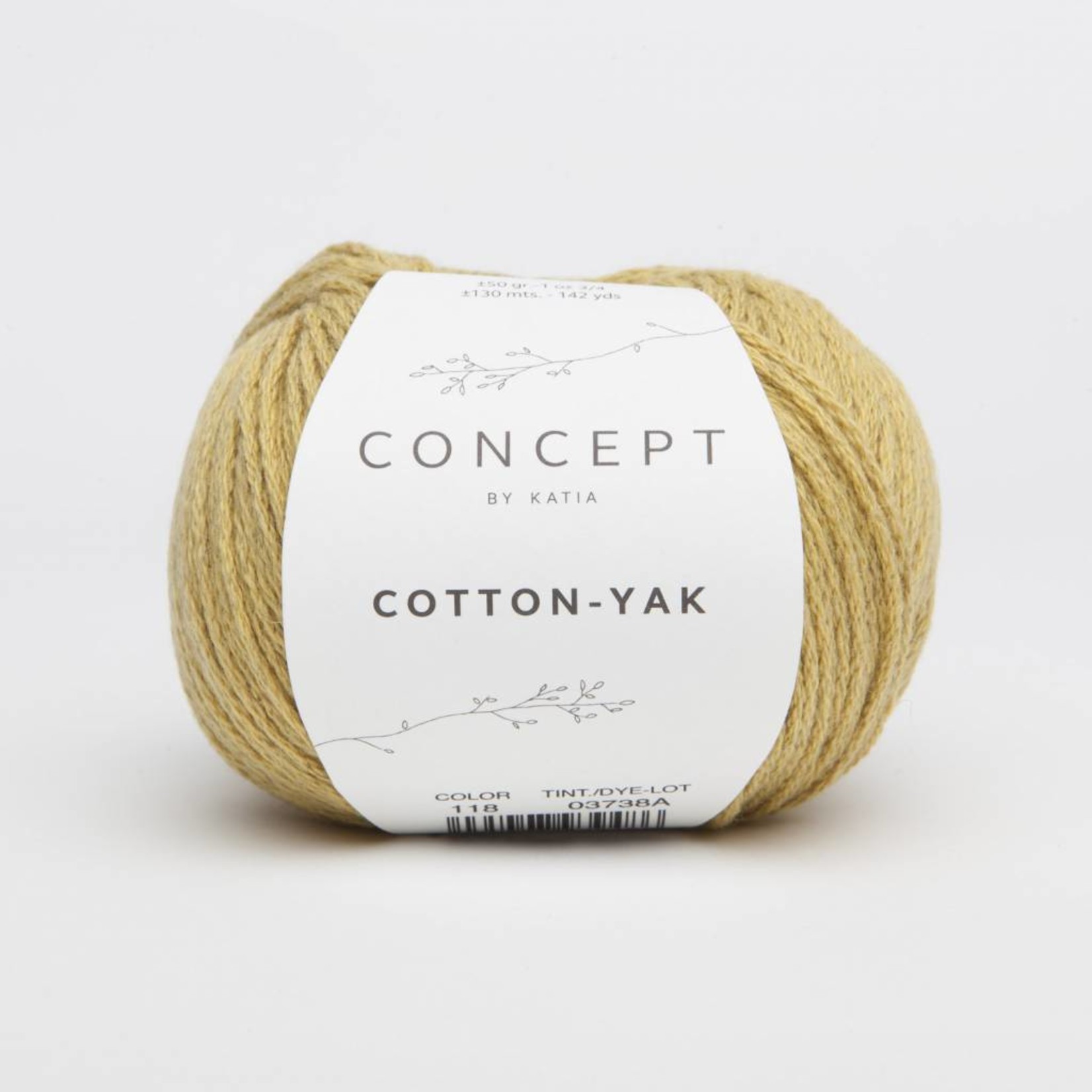 Katia Cotton Yak 118 Mosterdgeel - Concept Collectie