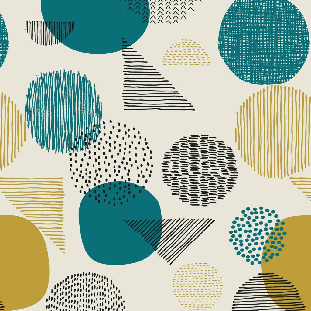 Gold Geometric Aqua Canvas Bij Wolwinkel Filomena