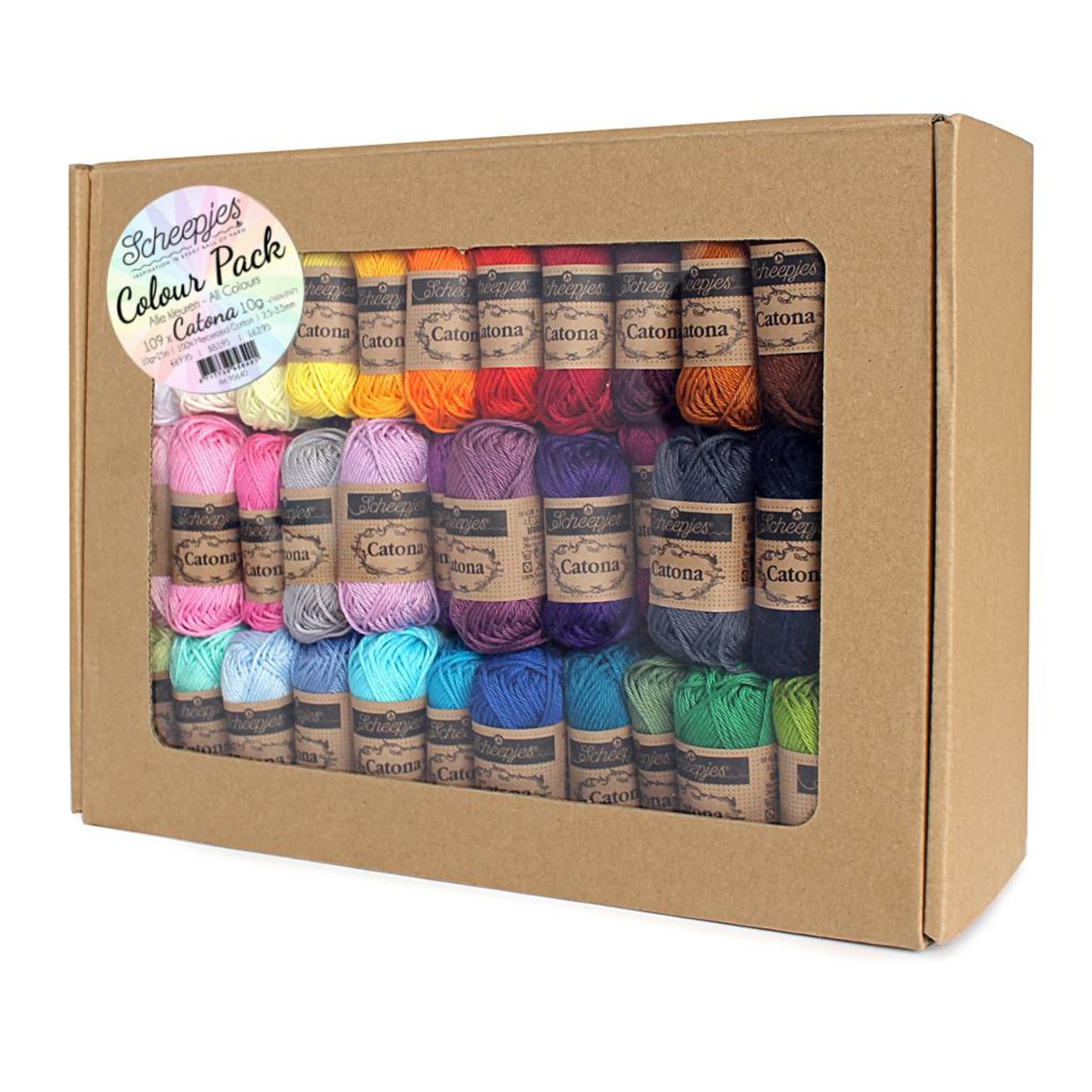 Scheepjes Catona Colour Pack  - 109 kleuren x 1 bolletje van 10 gram