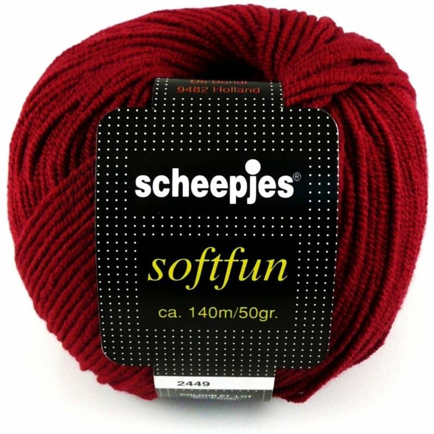 Scheepjes Softfun 2492 Wijnrood - Brei en haakgaren dat voelt als velour