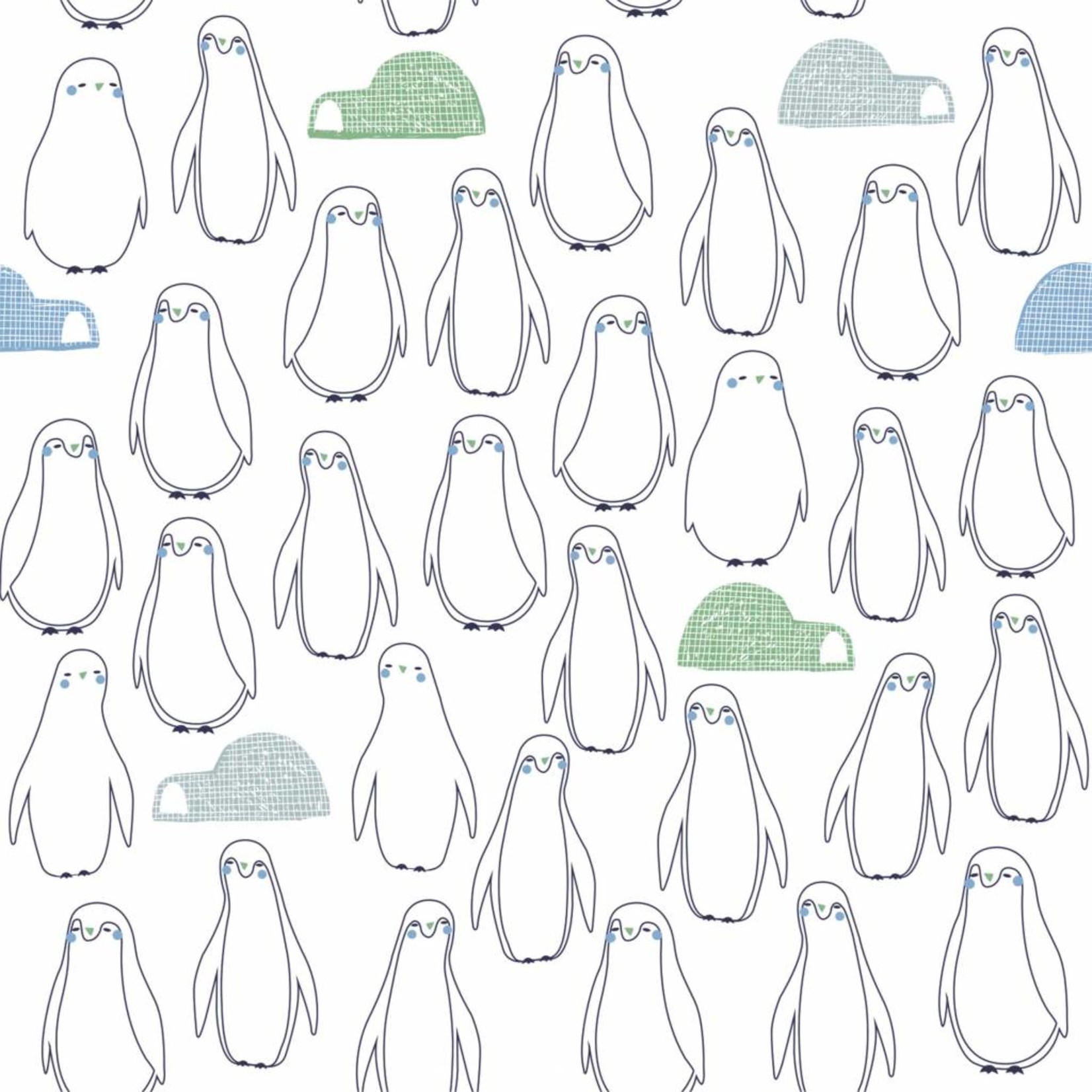 Katia Fabrics Jersey Pinguïns - per 25 cm